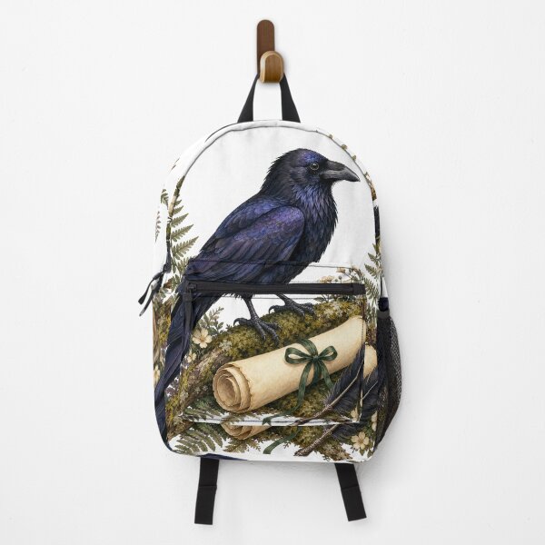 Item preview, Raven and the Unwritten Parchment designed and sold by Freshloop Studio | Whimsical Vintage Art.