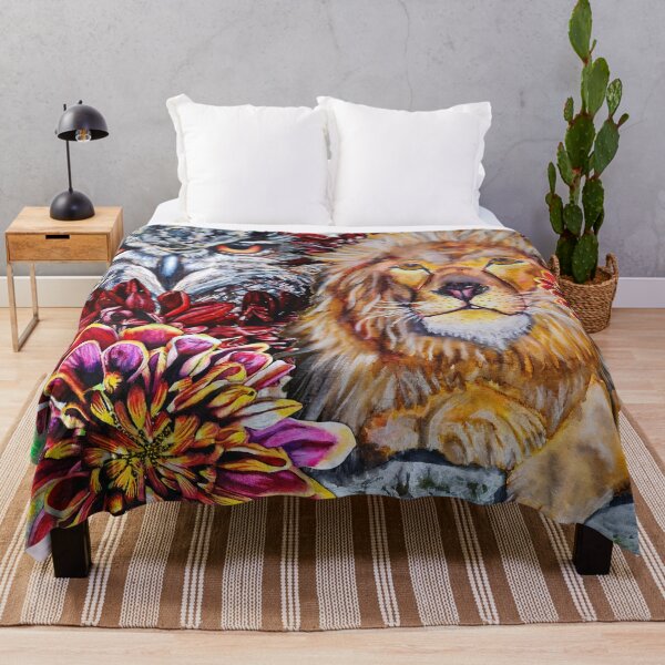 Item preview, Lion, Owl, Chrysanthemums Background 1 designed and sold by nastiaart.
