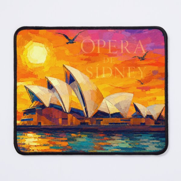 Item preview, Sydney Opera House Sunset Painting | Colorful Australia Travel Art | Sydney Landmark Graphic Tee, Sticker & Wall Art designed and sold by Kittcatking.