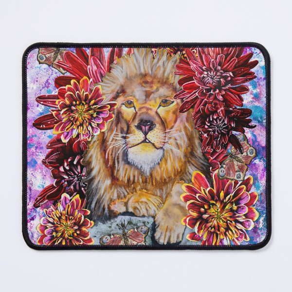 Item preview, Lion, Butterfly, Chrysanthemums Background 2 designed and sold by nastiaart.