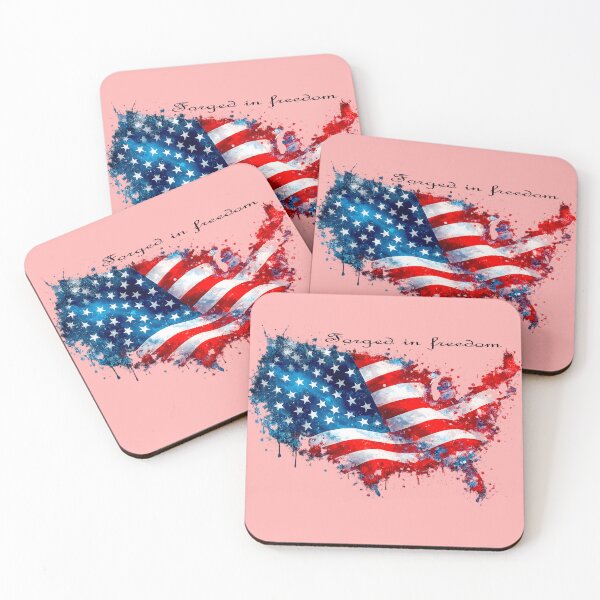 Item preview, USA Flag Grunge Splash Distressed Patriotic American Flag Vintage Independence Day Fourth of July USA Pride T-Shirt Sticker Design designed and sold by Kittcatking.