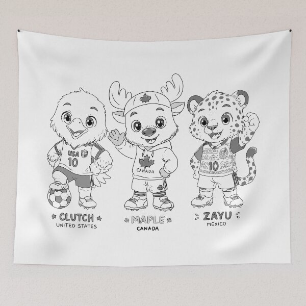 Item preview, Cute Sports Maskot Line Drawing for Football fans designed and sold by FennyWijayaMomo.