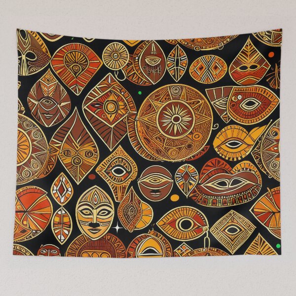 Item preview, African-Style Sophisticated Orange, Earthtones And Taupe Pattern designed and sold by DEC02.