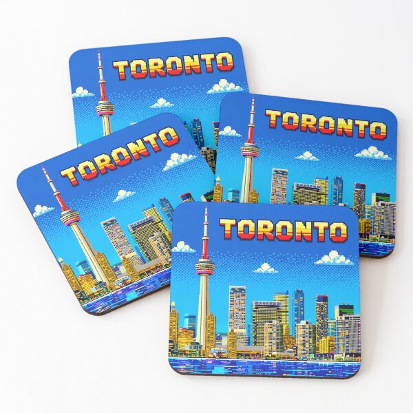 Item preview, Toronto Retro Pixel Art Skyline | CN Tower 8-Bit Cityscape | Vintage Canada Travel Sticker | Gamer Aesthetic | Toronto Souvenir | Pixel Art Design designed and sold by Kittcatking.
