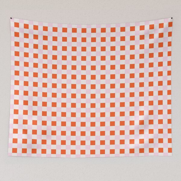 Item preview, Pink and Orange Checkered Pattern designed and sold by ingardensdesign.