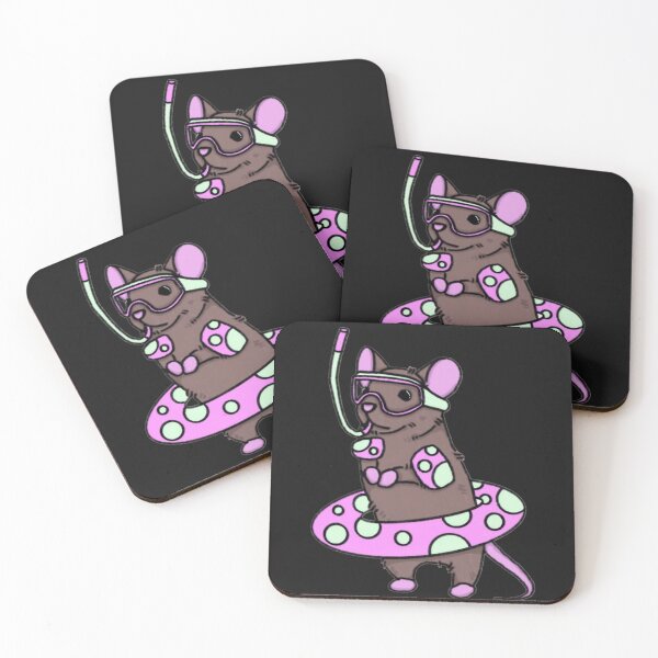 Item preview, Cute Snorkeling Mouse with Pink designed and sold by Worldofrat.