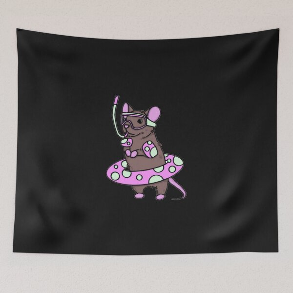 Item preview, Cute Snorkeling Mouse with Pink designed and sold by Worldofrat.