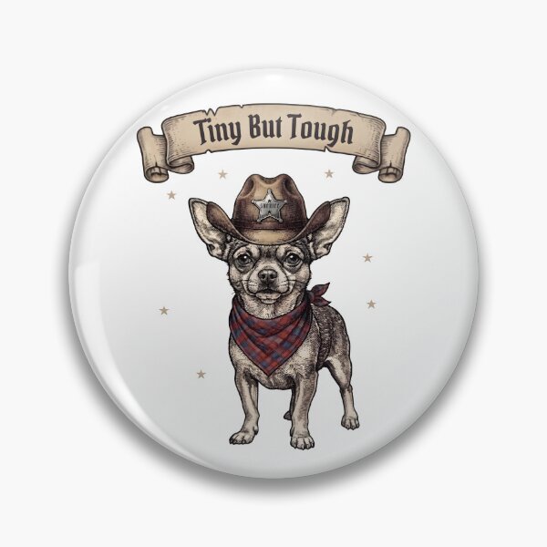 Item preview, Tiny But Tough Chihuahua Cowboy - Western Dog Art designed and sold by laughingshirts.