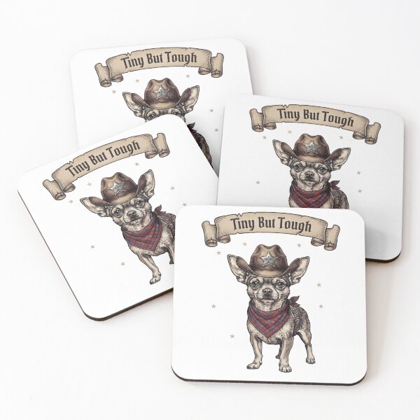 Item preview, Tiny But Tough Chihuahua Cowboy - Western Dog Art designed and sold by laughingshirts.