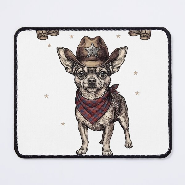 Item preview, Tiny But Tough Chihuahua Cowboy - Western Dog Art designed and sold by laughingshirts.