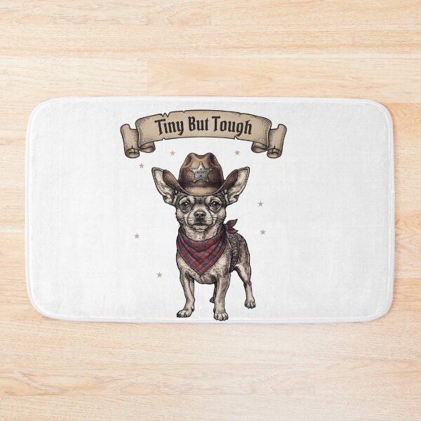 Item preview, Tiny But Tough Chihuahua Cowboy - Western Dog Art designed and sold by laughingshirts.