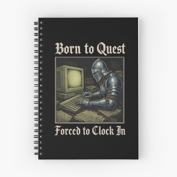 Item preview, Born to Quest Forced to Clock In designed and sold by bobcatmarty.