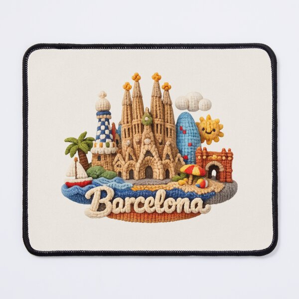 Item preview, Cute Knitted Barcelona Landmark | Handmade Yarn City Travel Souvenir designed and sold by Moons Studio.