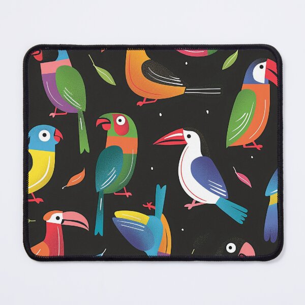 Item preview, Colorful Mid-Century Modern Bird Pattern designed and sold by Pierce Millington Gallery.