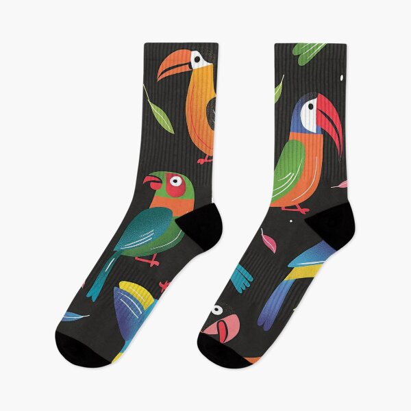 Item preview, Colorful Mid-Century Modern Bird Pattern designed and sold by Pierce Millington Gallery.