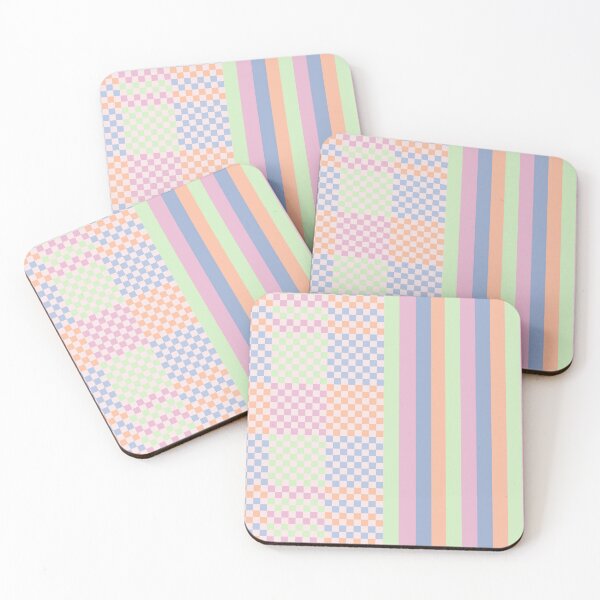 Item preview, Retro Checkerboard Pattern - Pastel Multicolored designed and sold by SaltedBeachPaperie.