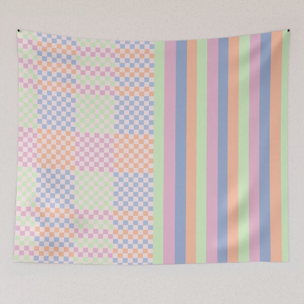 Item preview, Retro Checkerboard Pattern - Pastel Multicolored designed and sold by SaltedBeachPaperie.