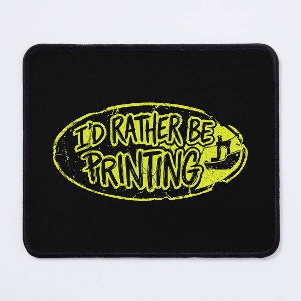 Item preview, I'd Rather Be Printing Marble Badge Design designed and sold by RoughPrint.