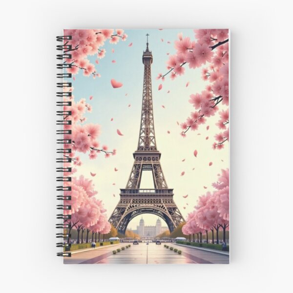 Item preview, Paris Eiffel Tower Spring Art — Modern French Landmark designed and sold by PrincessJStudio.