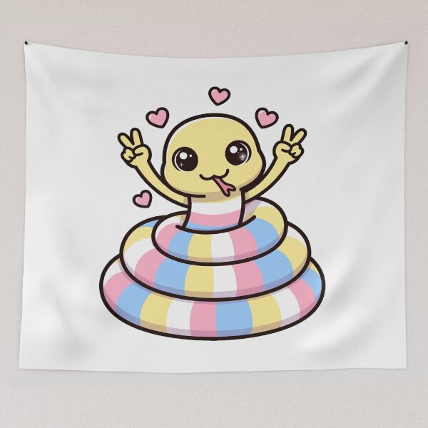 Item preview, Cute Rainbow Snake Peace - Kawaii Groovy Snake designed and sold by FantasyPearl.