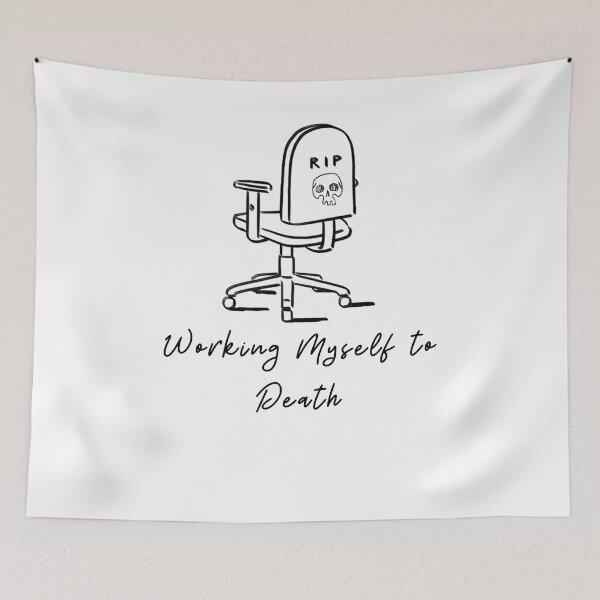 Item preview, Employed. Emotionally Deceased. | Funny Office Burnout Minimalist Line Art designed and sold by waikibi ⭐⭐⭐⭐⭐.