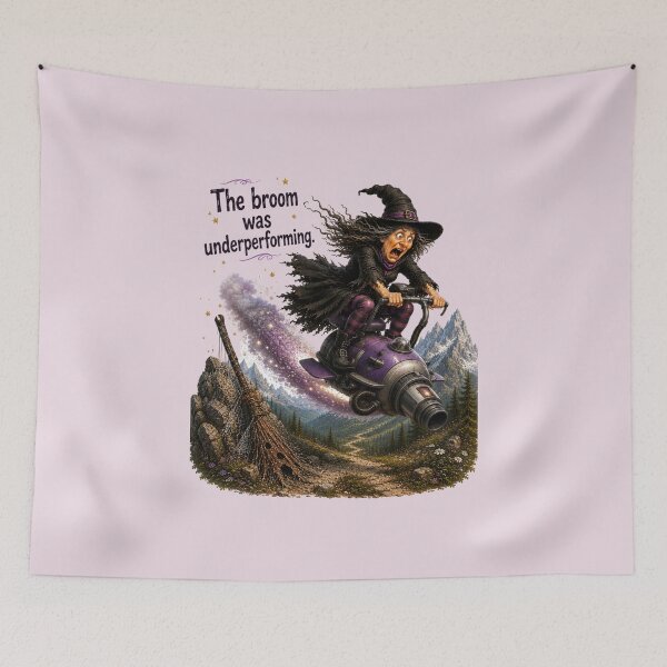 Item preview, Funny Witch Upgrade – The Broom Was Underperforming | Fantasy Humor designed and sold by Alpine-Ink.