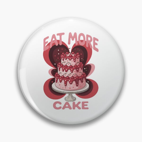 Item preview, Cute Cherry Drip Birthday Cake Illustration – Eat More Cake Sweet Dessert Design designed and sold by Celebrate & Sparkle.