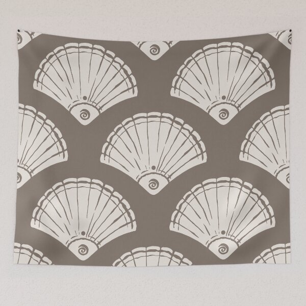 Item preview, Minimal Scallop Shell Pattern designed and sold by MiaBellaGirl.