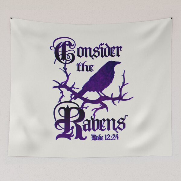 Item preview, Goth Scripture Art Luke 12:24 Consider the Ravens designed and sold by Alondra.