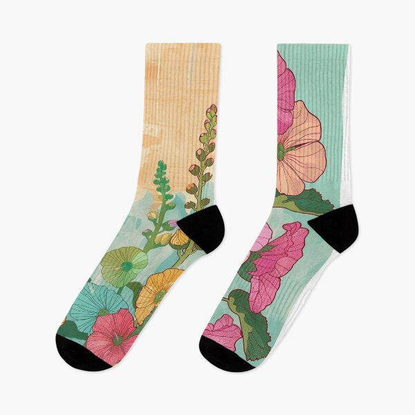 Item preview, Vibrant Retro Summer Hollyhock Sun designed and sold by Pierce Millington Gallery.
