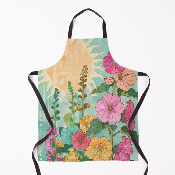 Item preview, Vibrant Retro Summer Hollyhock Sun designed and sold by Pierce Millington Gallery.