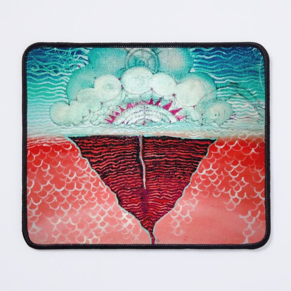 Item preview, Spacecraft - Surreal Cosmic Psychedelic Visionary Painting designed and sold by Marsailhe Milward.