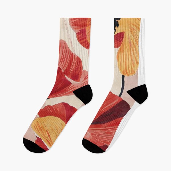 Item preview, Vibrant Red Orange Poppy Pattern designed and sold by Pierce Millington Gallery.