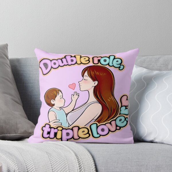 Item preview, Double Role Triple Love | Gift for Working Mom | Kawaii Mother and Child Art. Single mom. designed and sold by Kittcatking.