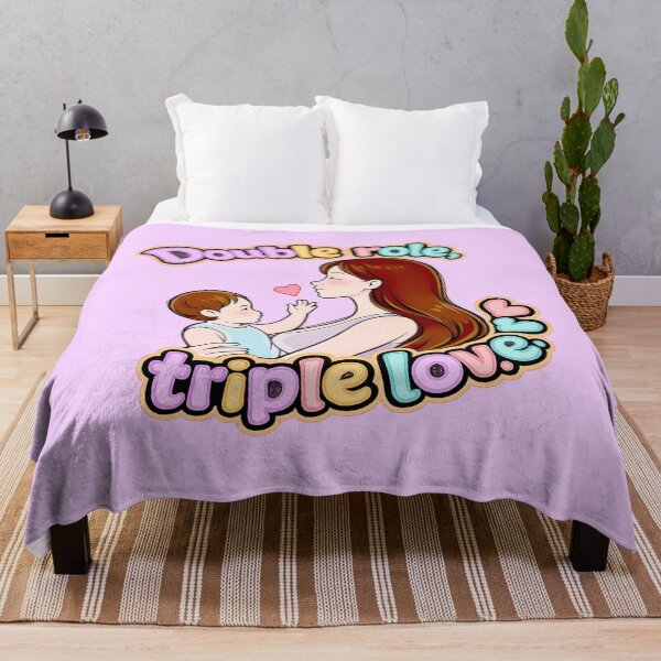 Item preview, Double Role Triple Love | Gift for Working Mom | Kawaii Mother and Child Art. Single mom. designed and sold by Kittcatking.
