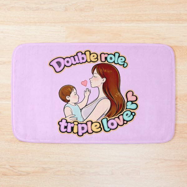 Item preview, Double Role Triple Love | Gift for Working Mom | Kawaii Mother and Child Art. Single mom. designed and sold by Kittcatking.