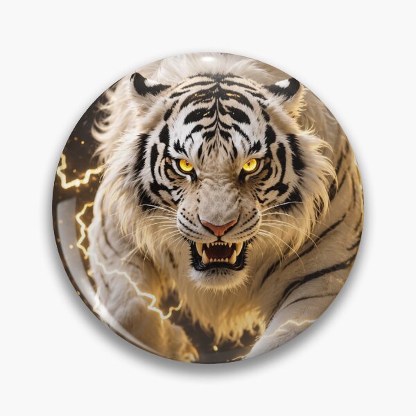 Item preview, White Tiger of Lightning  designed and sold by INKRebelGraphic.