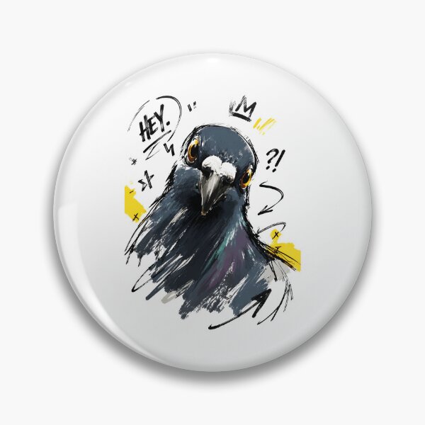 Item preview, Hey Sassy Pigeon Portrait – Bold Hand-Drawn Bird Art designed and sold by RamyGallery.