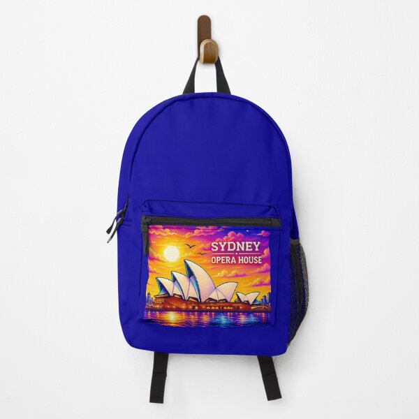 Item preview, Sydney Opera House Pixel Art Sunset | Retro Vintage Australia Travel Poster designed and sold by Kittcatking.