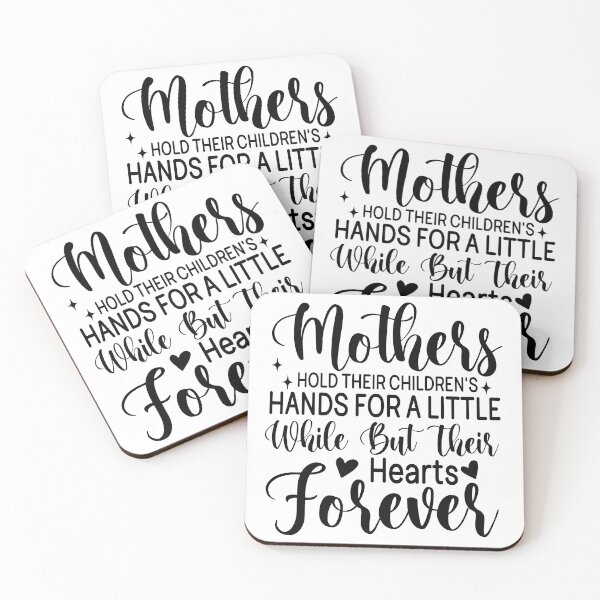 Item preview, Mothers Hold Childrens Hands Hearts Forever - Mom Quotes Retro Vintage Aesthetic Cute Family Gift designed and sold by FuzionRaptor.