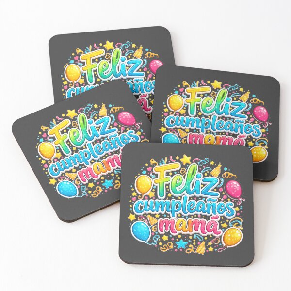 Item preview, Feliz Cumpleaños Mama Colorful Spanish Lettering – Cute Mother's Birthday Gift Design – Balloon Party Typography Sticker, T-Shirt & Mug designed and sold by Kittcatking.