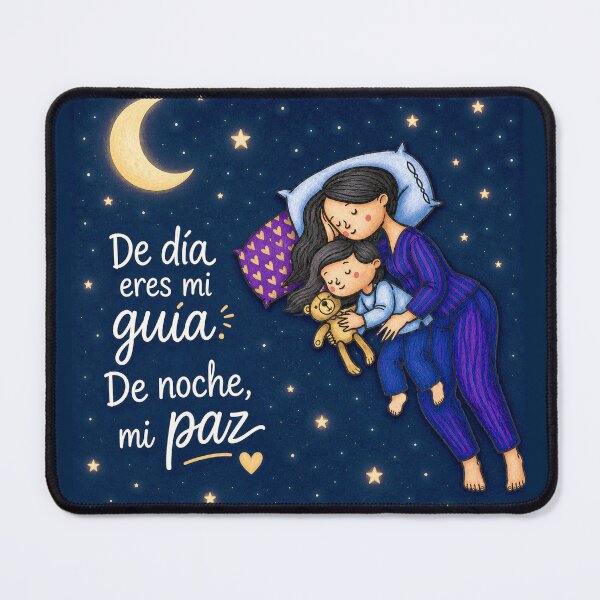 Item preview, By Day You Are My Guide, By Night My Peace – Loving Mom and Child Sleeping Illustration | Mother's Love | Cute Family Art | Mother's Day Gift designed and sold by Kittcatking.