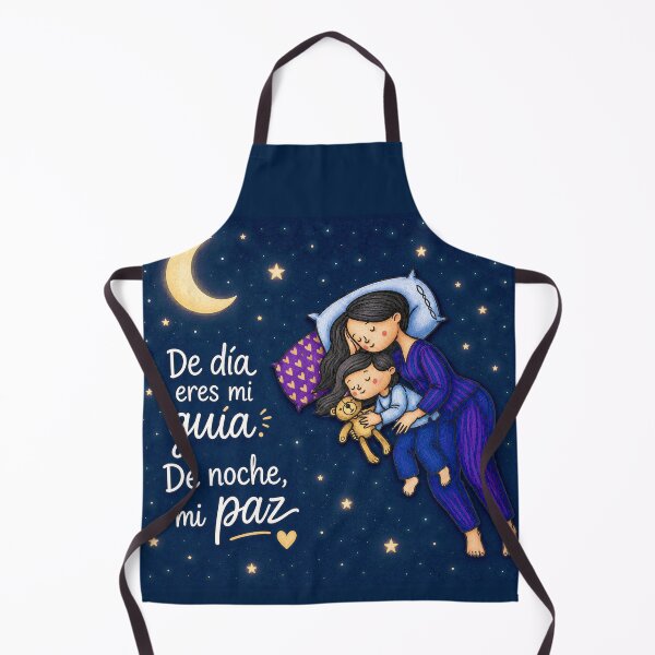 Item preview, By Day You Are My Guide, By Night My Peace – Loving Mom and Child Sleeping Illustration | Mother's Love | Cute Family Art | Mother's Day Gift designed and sold by Kittcatking.