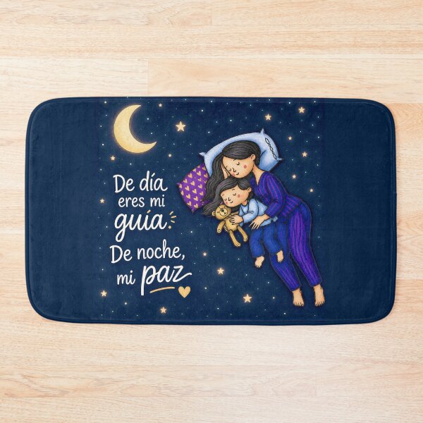 Item preview, By Day You Are My Guide, By Night My Peace – Loving Mom and Child Sleeping Illustration | Mother's Love | Cute Family Art | Mother's Day Gift designed and sold by Kittcatking.