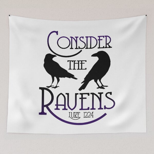 Item preview, Consider the Ravens Luke 12:24 Gothic Christian Art designed and sold by Alondra.