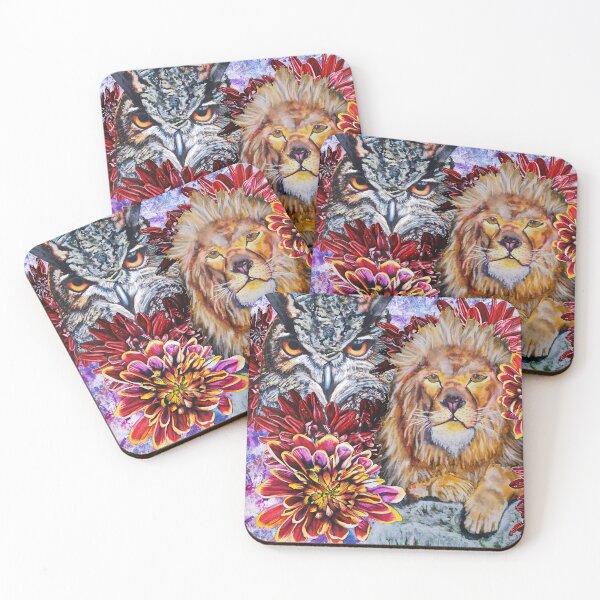 Item preview, Red eyed Owl, Lion Background 1 designed and sold by nastiaart.