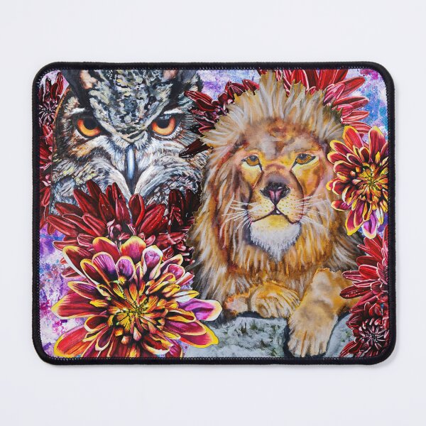 Item preview, Red eyed Owl, Lion Background 1 designed and sold by nastiaart.