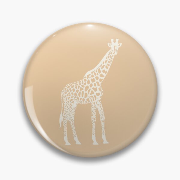 Item preview, Cream Monochrome Giraffe on Orange Scandinavian Style Animal Illustration designed and sold by Nasdigitalart.