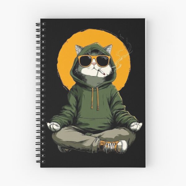 Item preview, Cool Zen Cat Smoking In Hoodie And Sunglasses designed and sold by TeeStyle.mr.