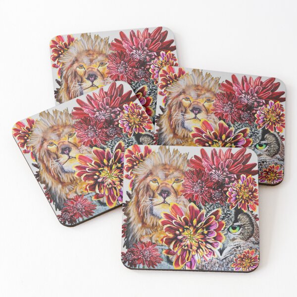 Item preview, Lion, Green Eyed Owl Background 1 designed and sold by nastiaart.